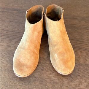 TKEES - Sienna Tan Suede Slip-on Ankle Boots